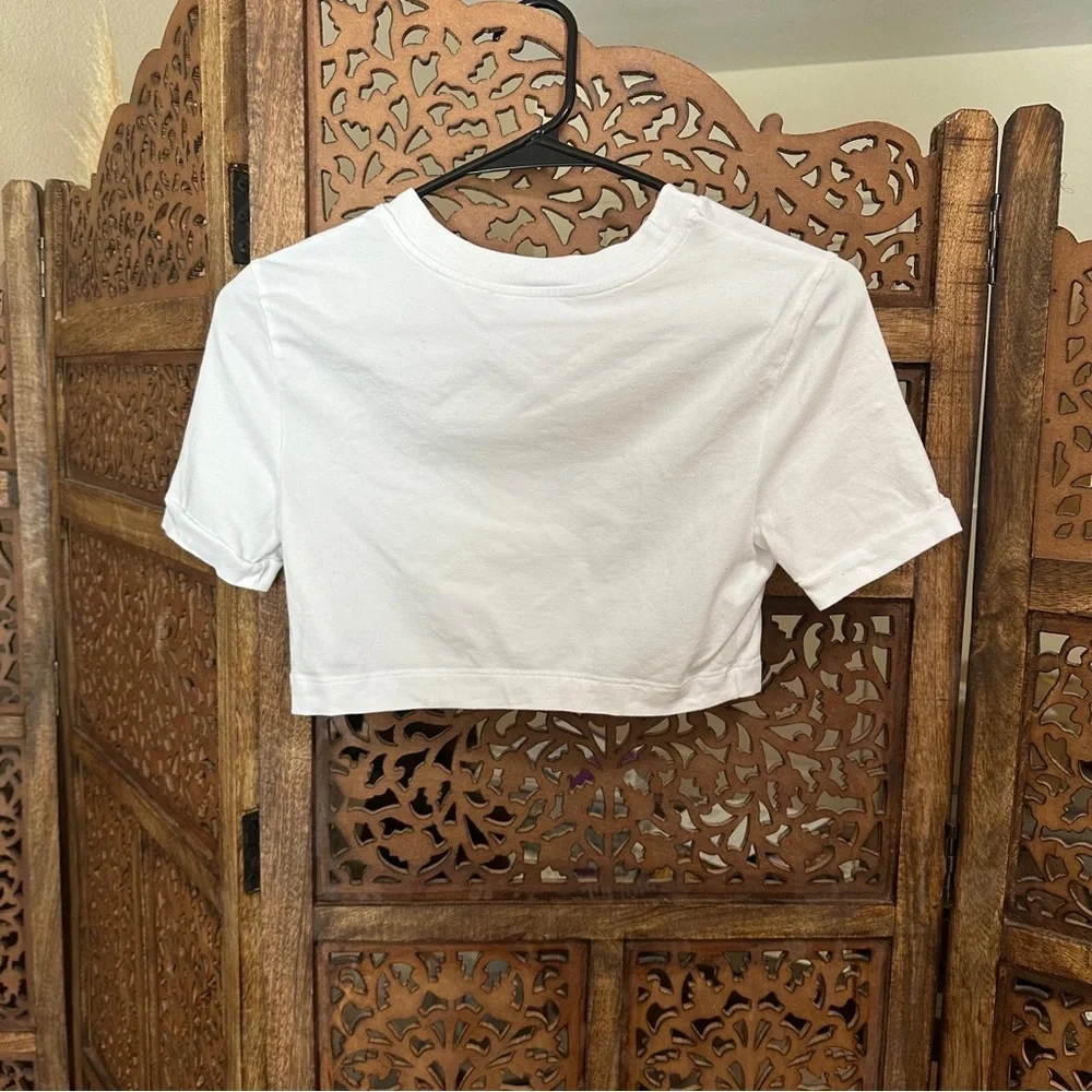 NEW DOLCE & GABBANA CROPPED T-SHIRT WITH LOGO - Picture 7 of 7